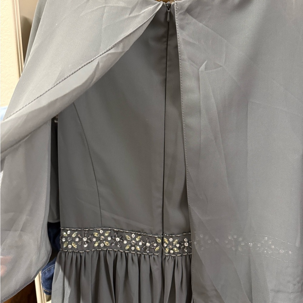 NWT JJs House Elegant Gray Dress - Picture 6 of 7